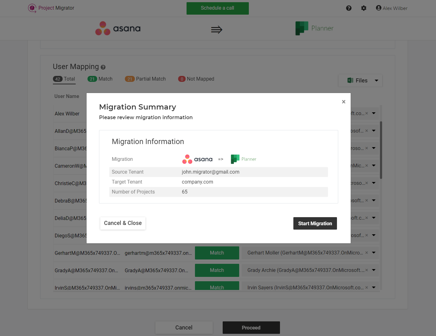 screenshot of FluentPro Project Migrator